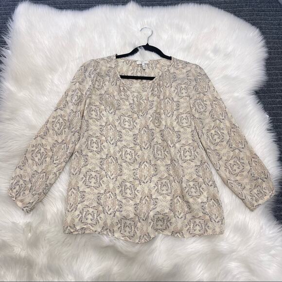 Joie Zambezi Butterfly Print Long Sleeve Blouse Size XXS - Picture 6 of 12